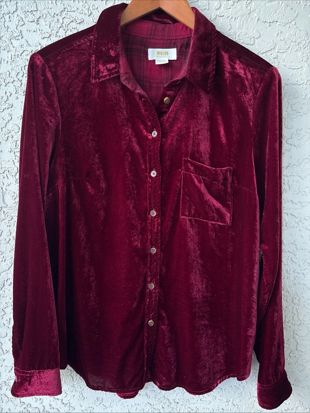 Anthropologie Maeve Karina Belvet Button Down Womens Shirt 6 NWOT